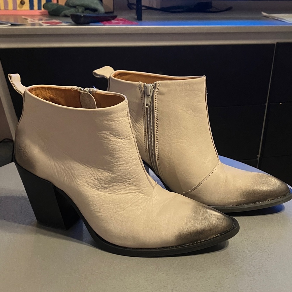 John Fluevog Grey Entrance Ankle Boots